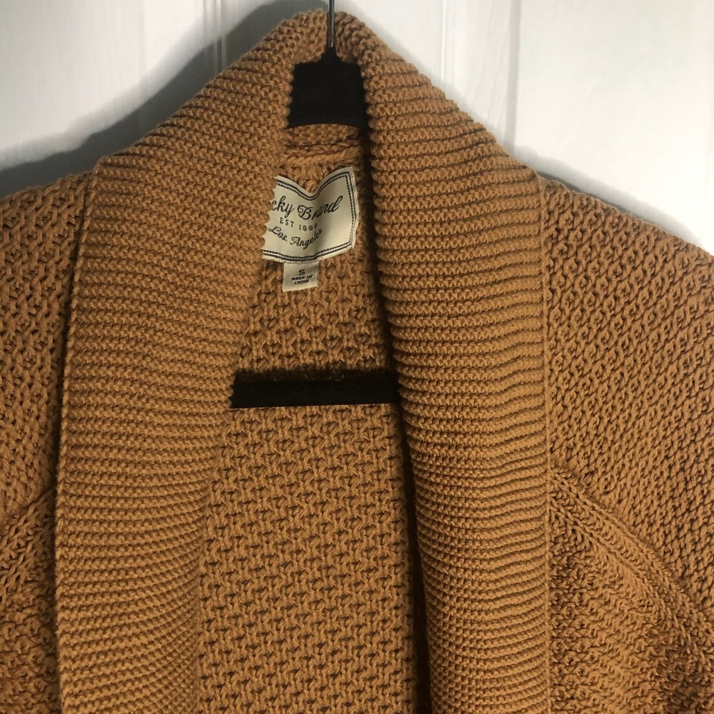 Lucky Brand Carmel open long cardigan small - Picture 3 of 8